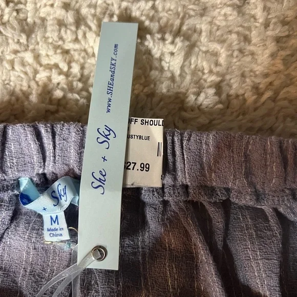 Women's Size Medium She+Sky Short Sleeve Blouse NWT - Picture 3 of 7